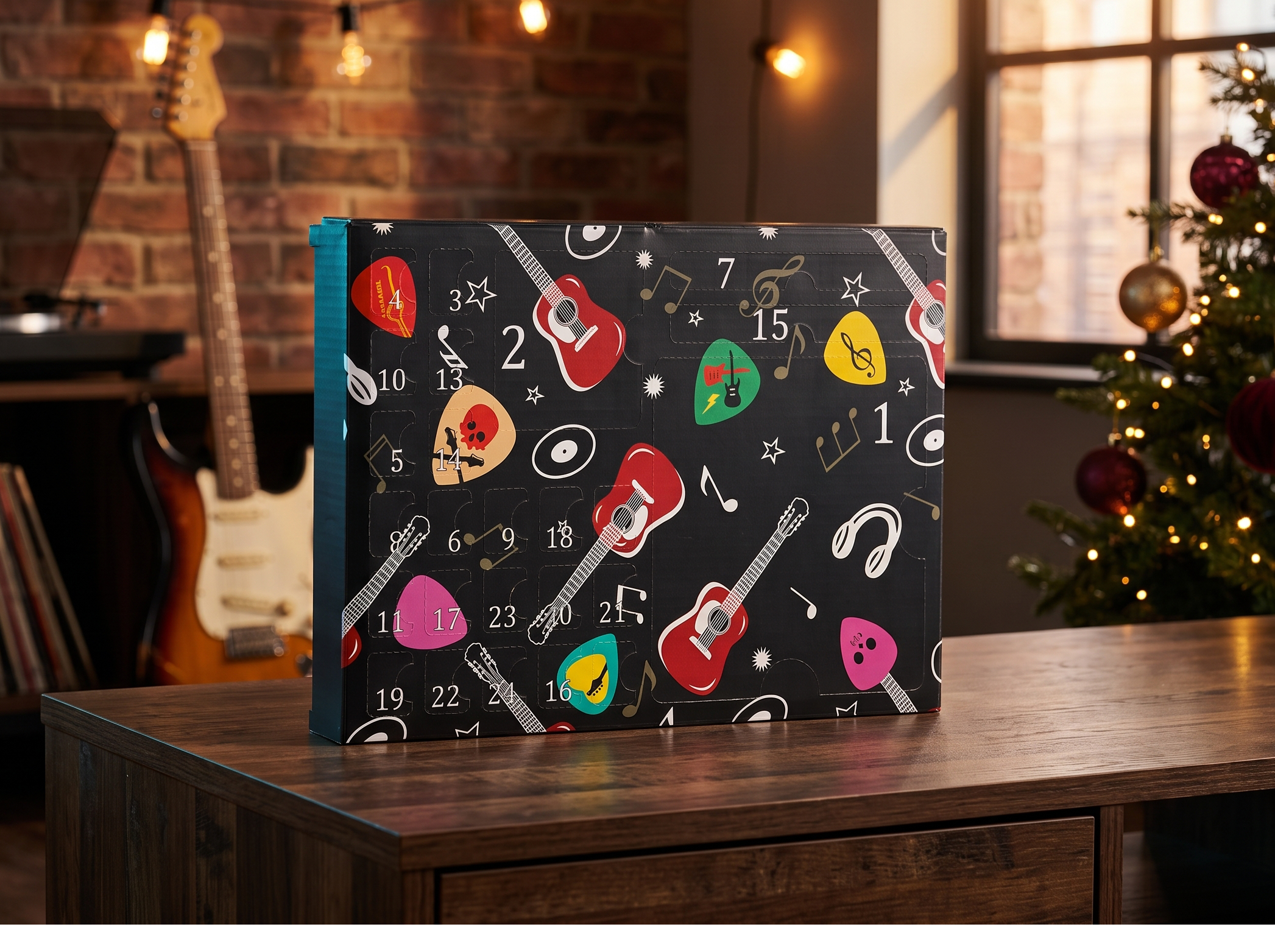 Julekalender med guitarplektre