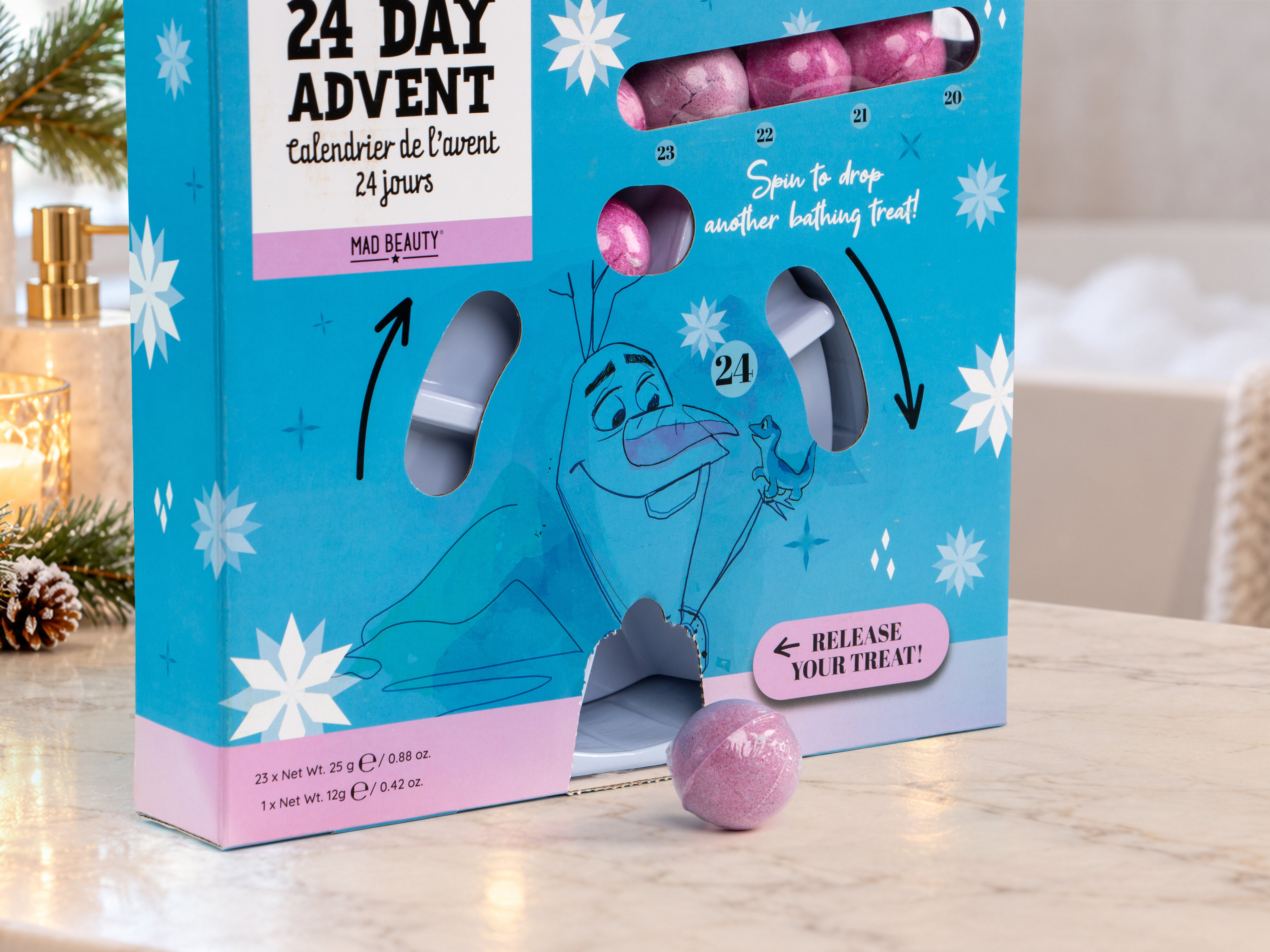 Frost julekalender med badebomber