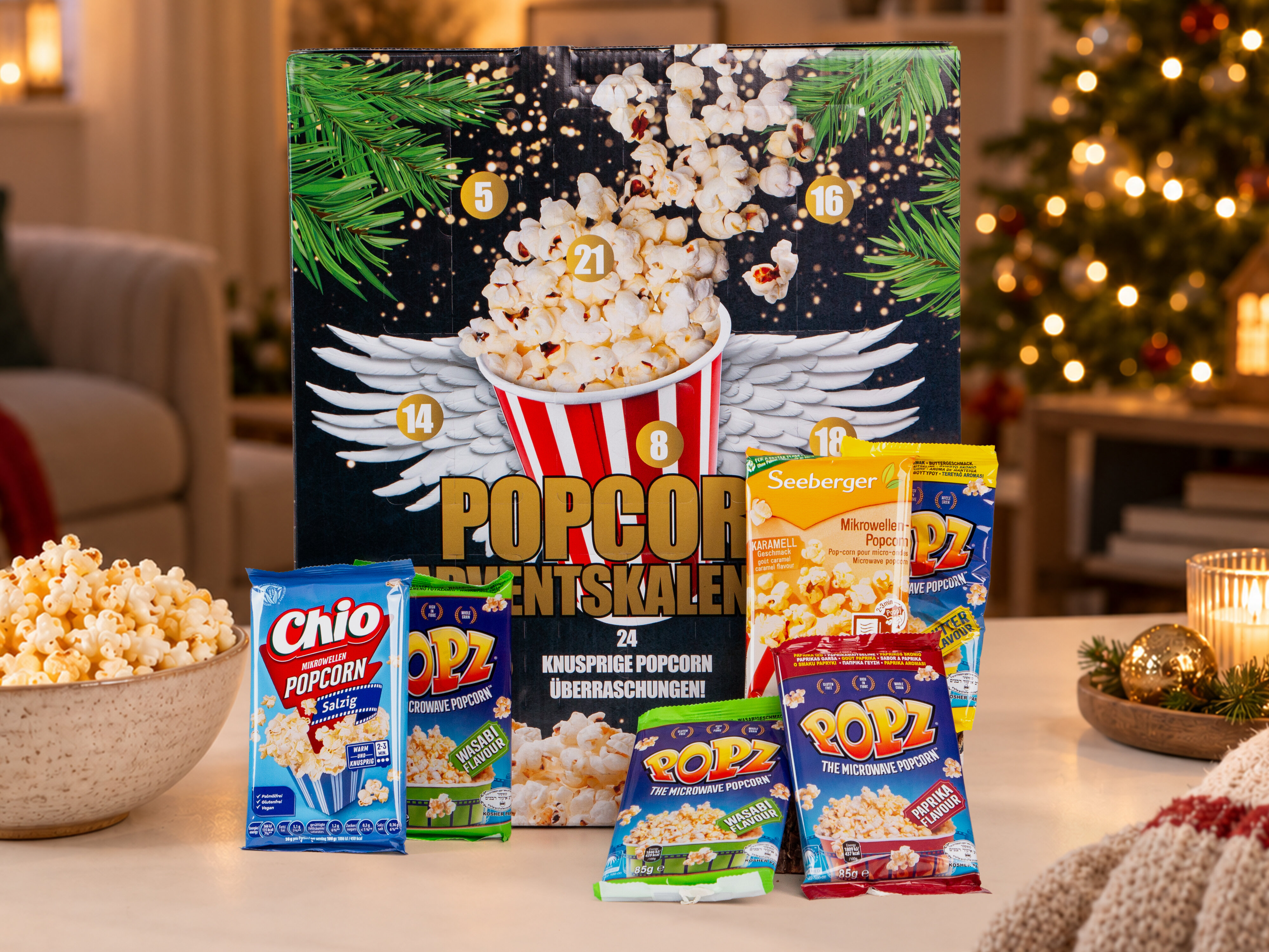 Adventskalender med micropopcorn