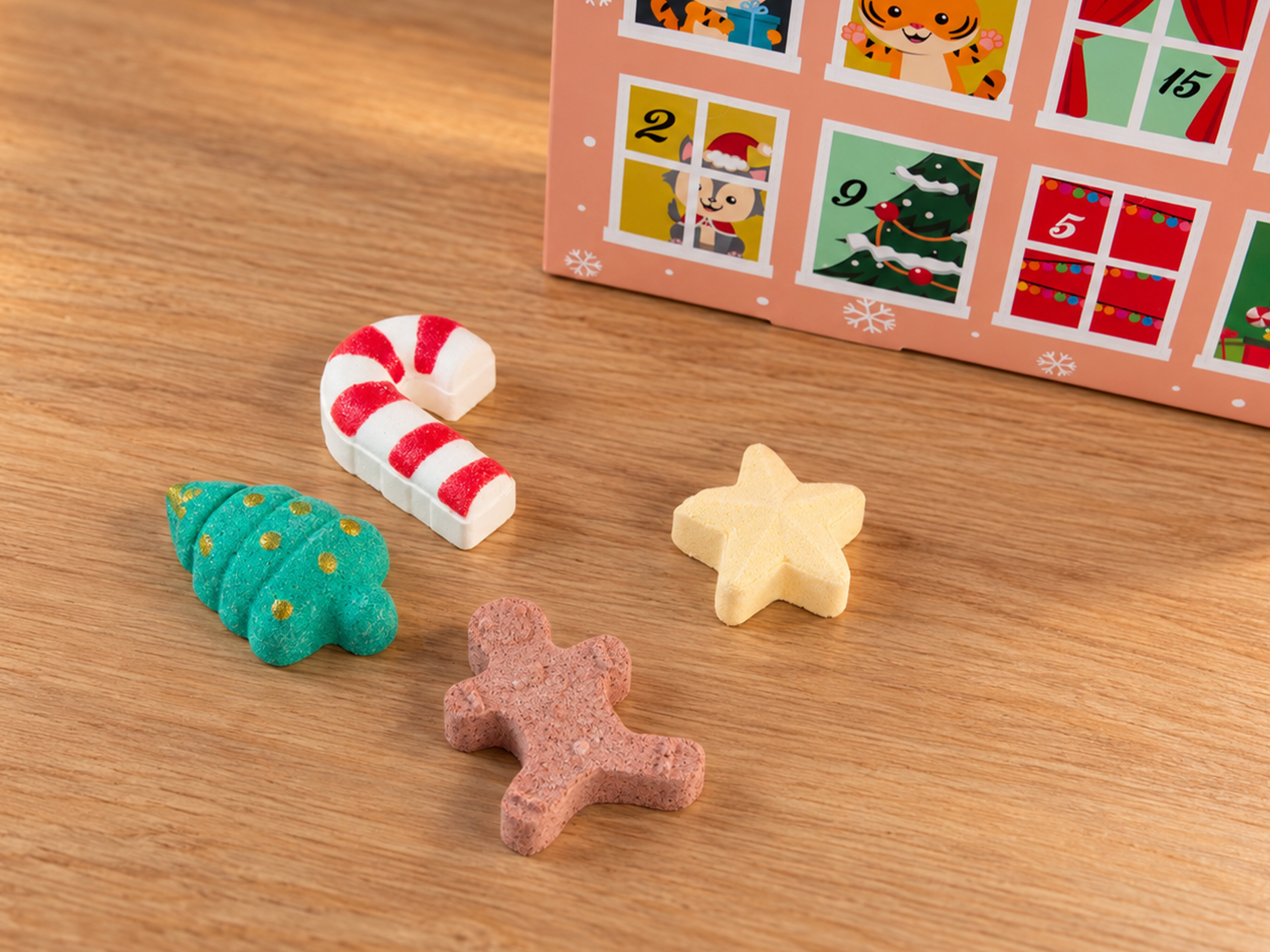 Adventskalender mit Badebomben