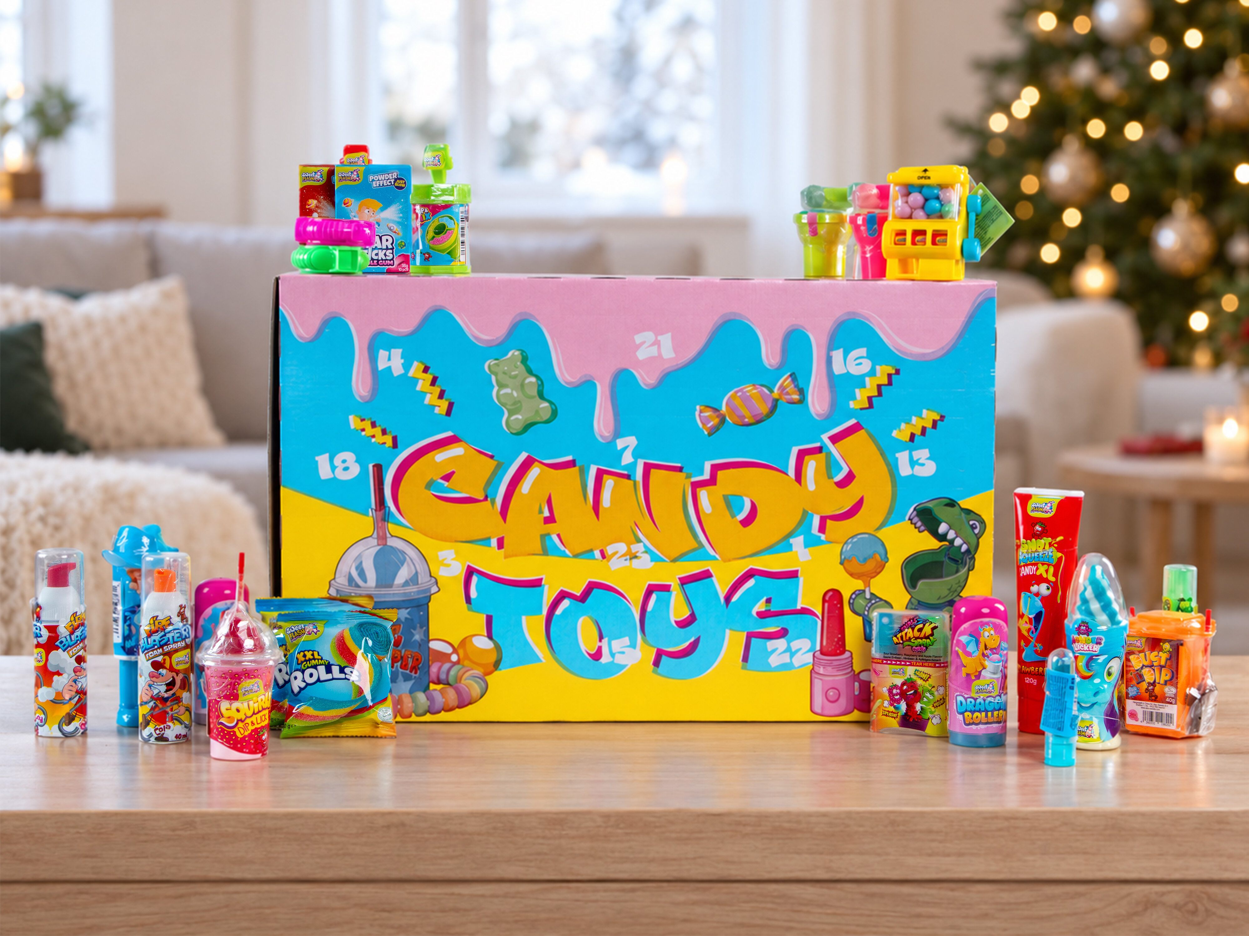 Adventskalender med leksaksgodis