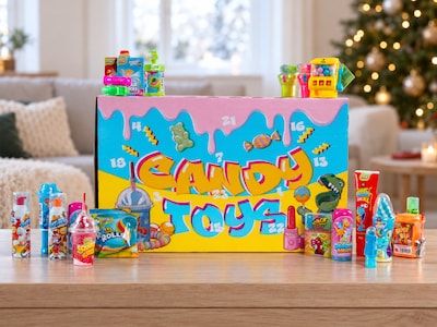 Adventskalender med leksaksgodis