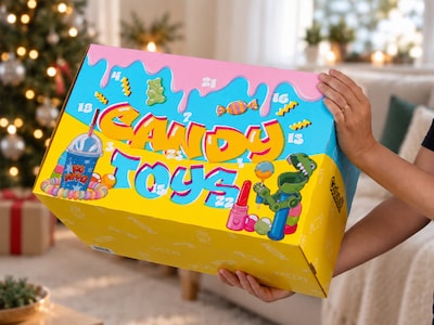 Adventskalender med leksaksgodis