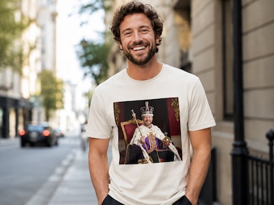 Premium T-shirt med foto - Kongeligt portræt