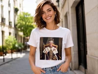 Premium T-shirt med foto - Kongeligt portræt