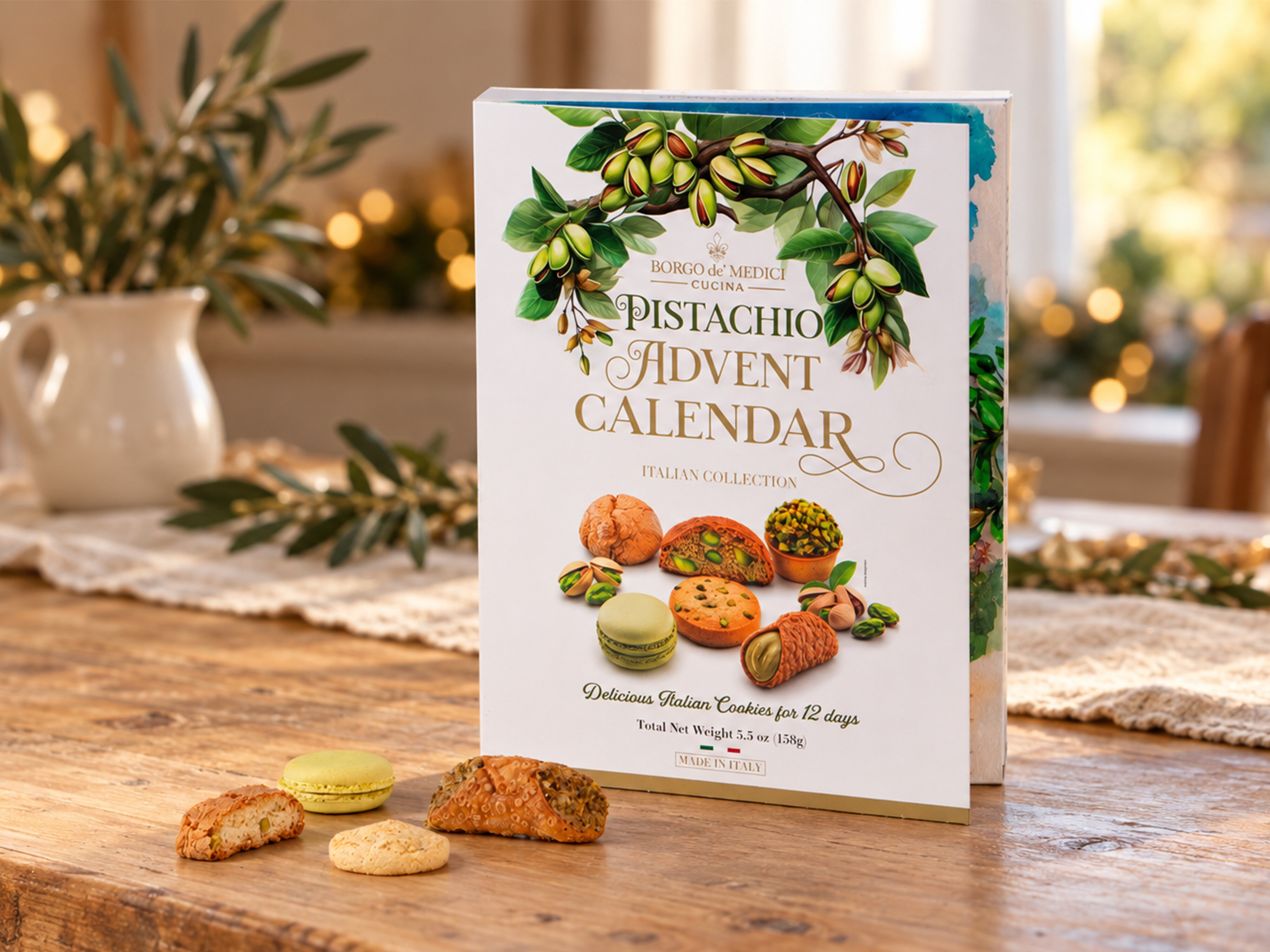Borgo de Medici Adventskalender mit Pistaziengebäck, 12 Tage