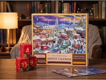 Premium pusselkalender jullandskap 1008 bitar