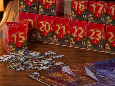 Premium pusselkalender jullandskap 1008 bitar