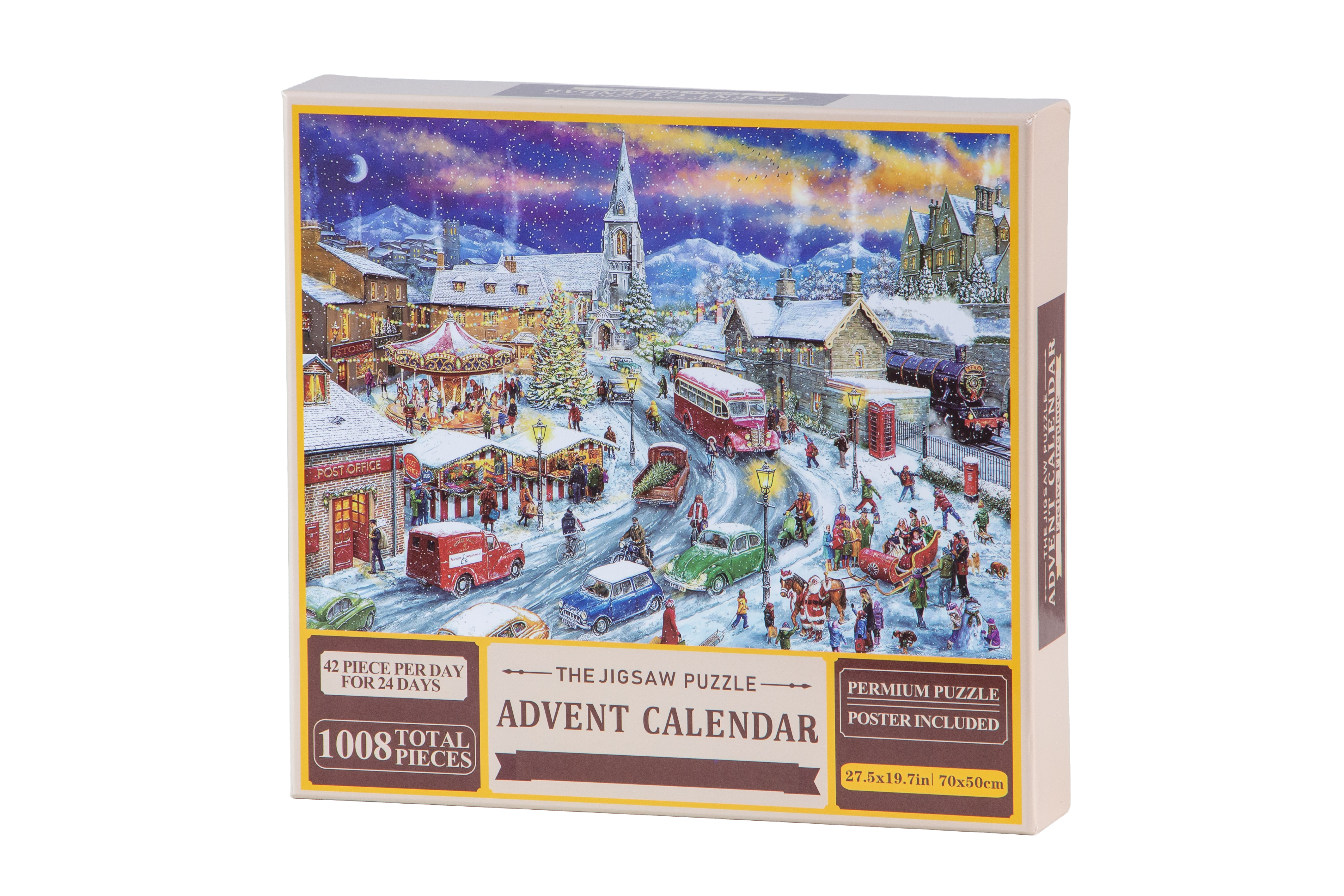 Premium pusselkalender jullandskap 1008 bitar 
