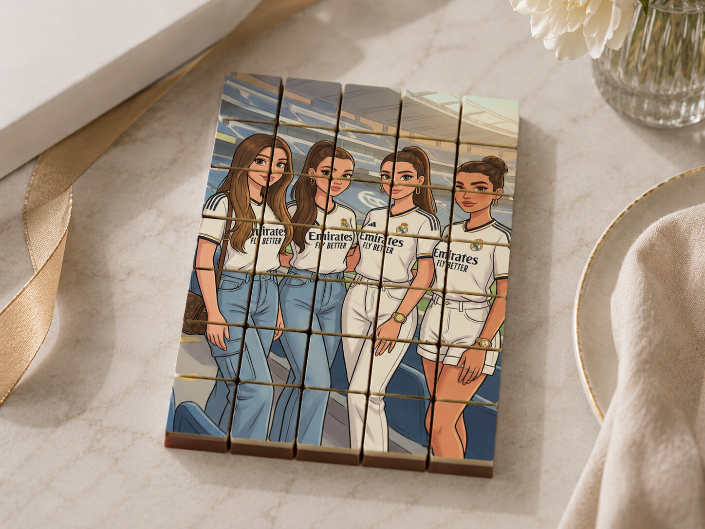 Chokolade med eget foto - AI-tryk