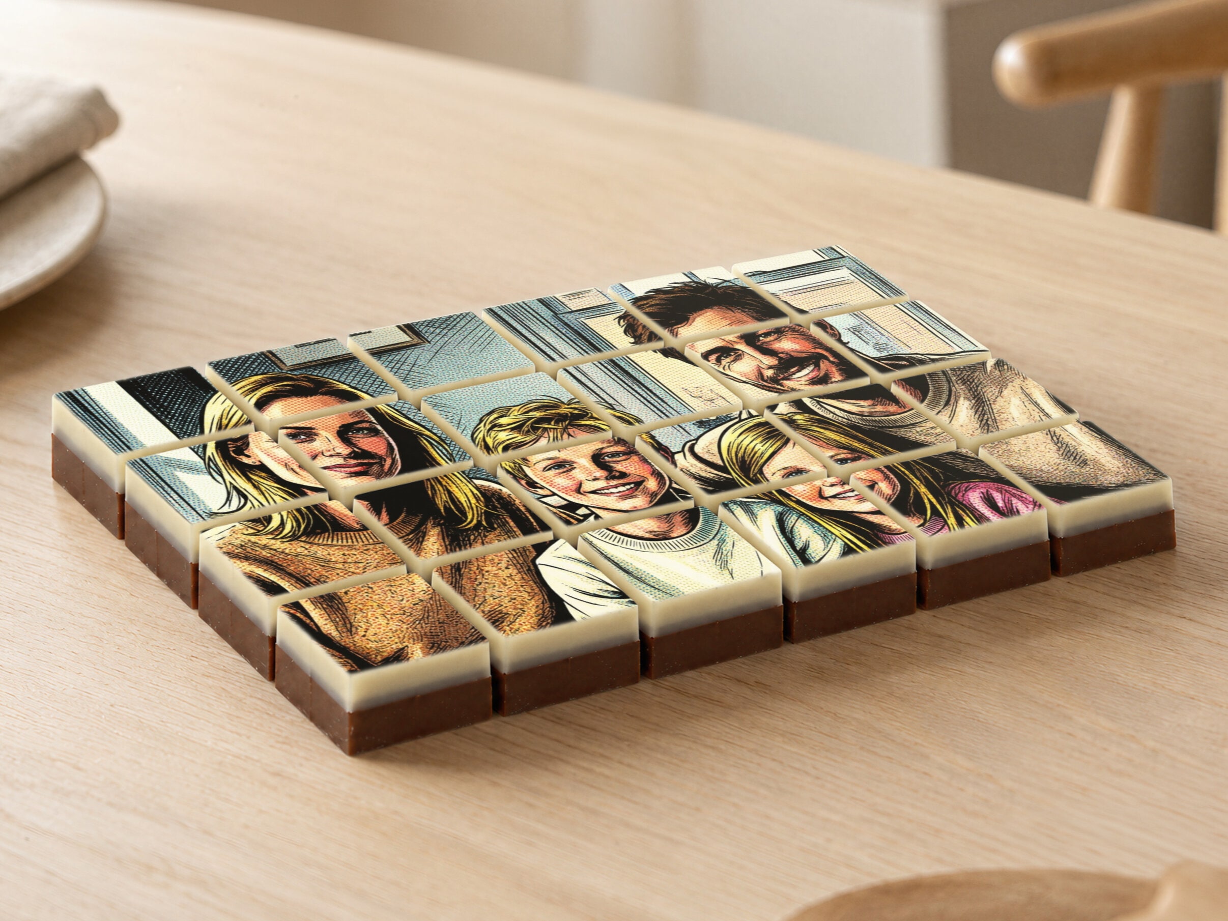 Chokolade med eget foto - AI-tryk