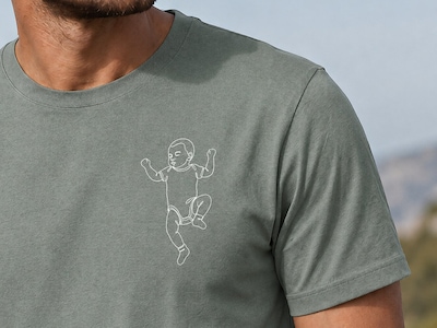 Premium T-Shirt mit Line Art