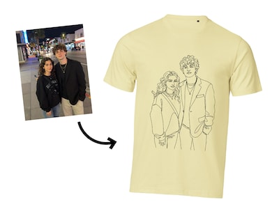 Premium T-Shirt mit Line Art