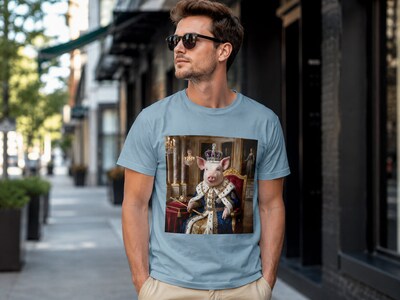 Premium T-shirt med foto - Kongeligt dyreportræt