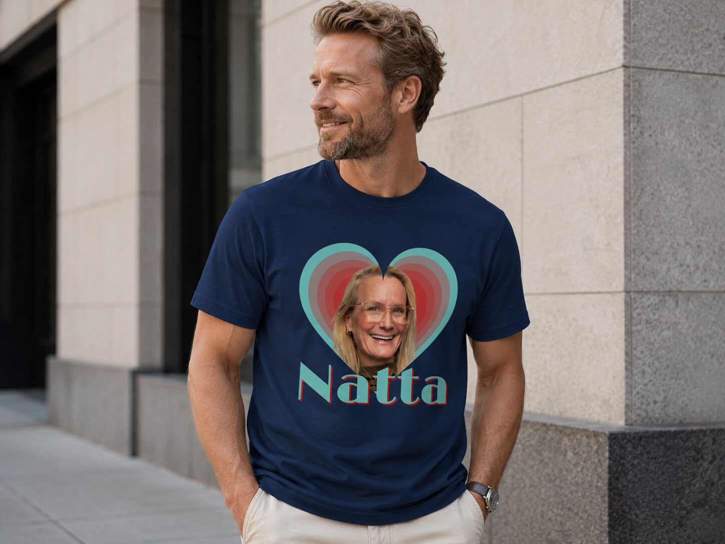 Premium T-shirt med foto - Retrodesign