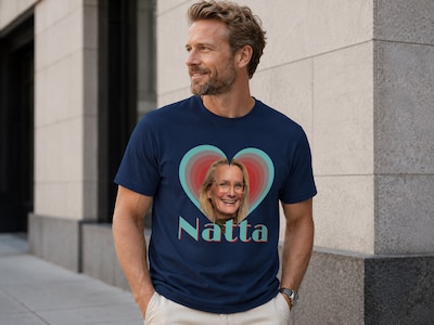 Premium T-shirt med foto - Retrodesign
