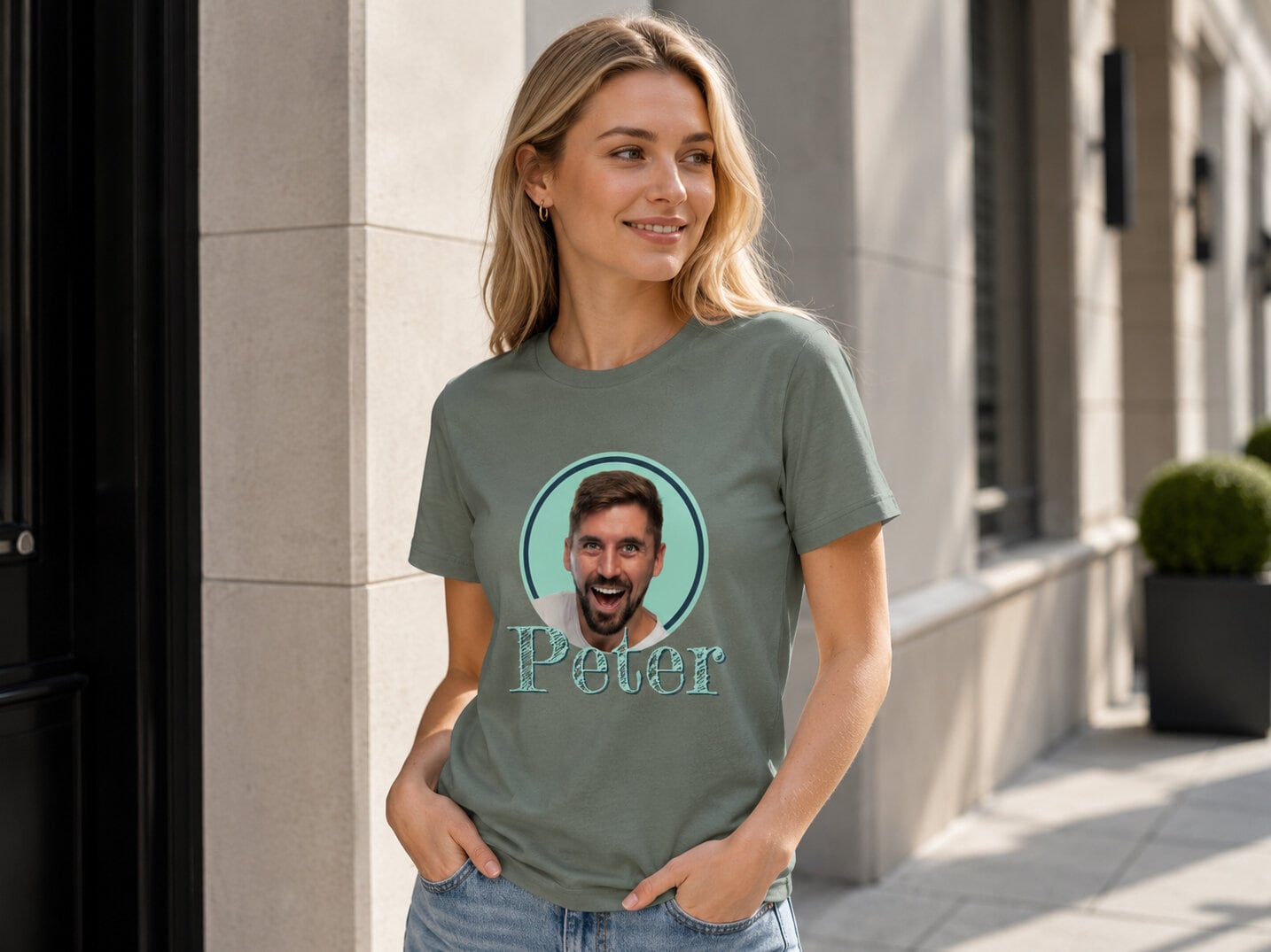 Premium T-shirt med foto - Retrodesign