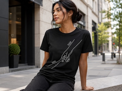 Premium T-shirt med egen text - Tass i hand