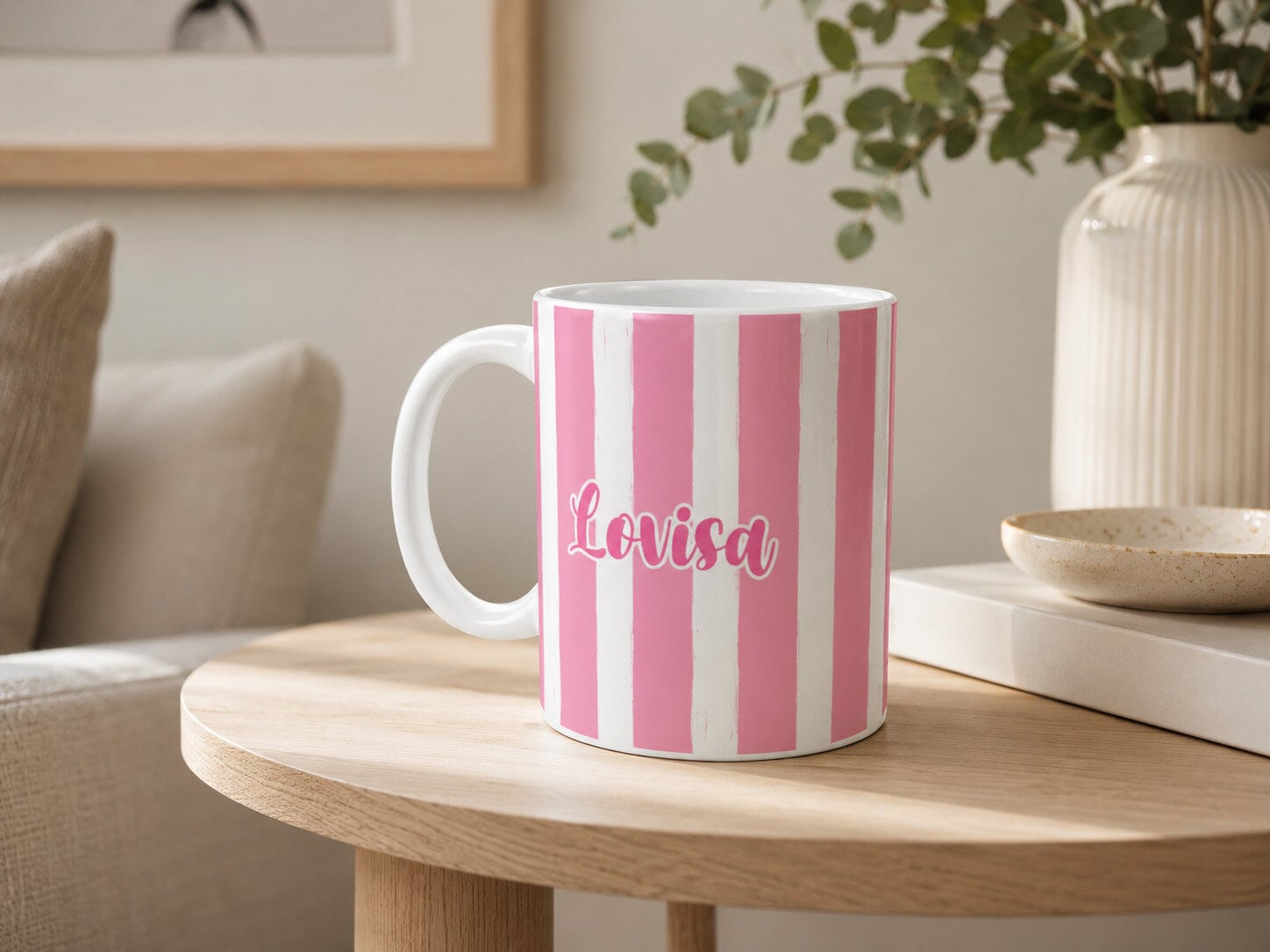 Tasse mit eigenem Design – Streifen