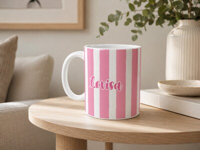 Tasse mit eigenem Design – Streifen