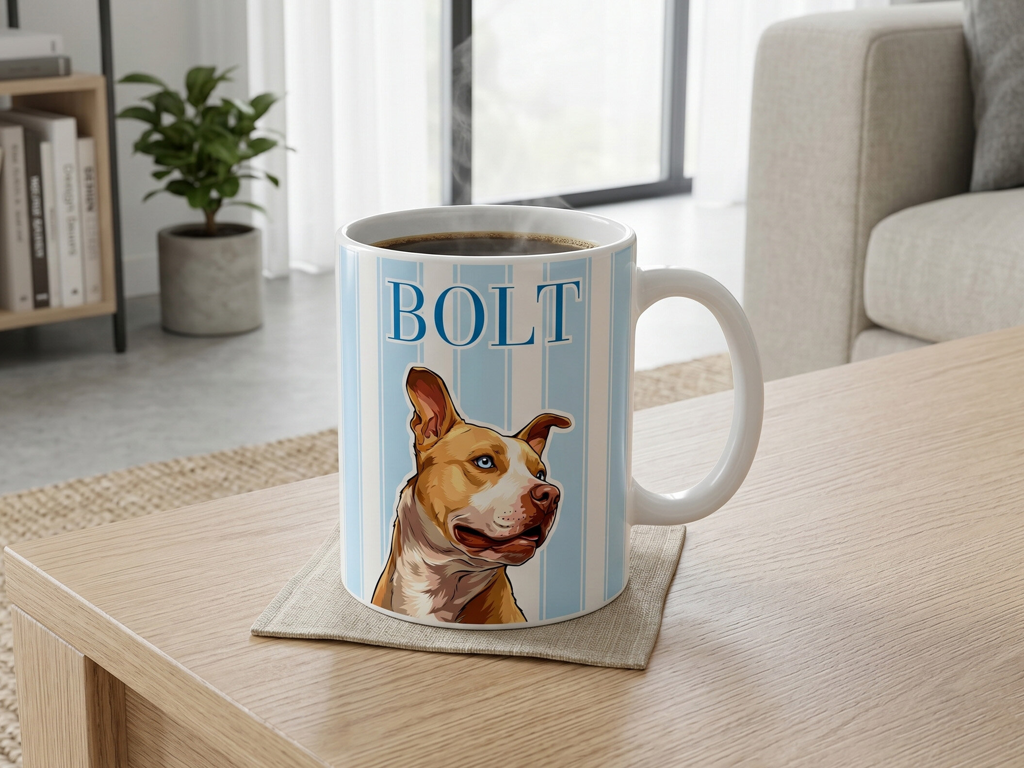 Tasse mit eigenem Design – Streifen