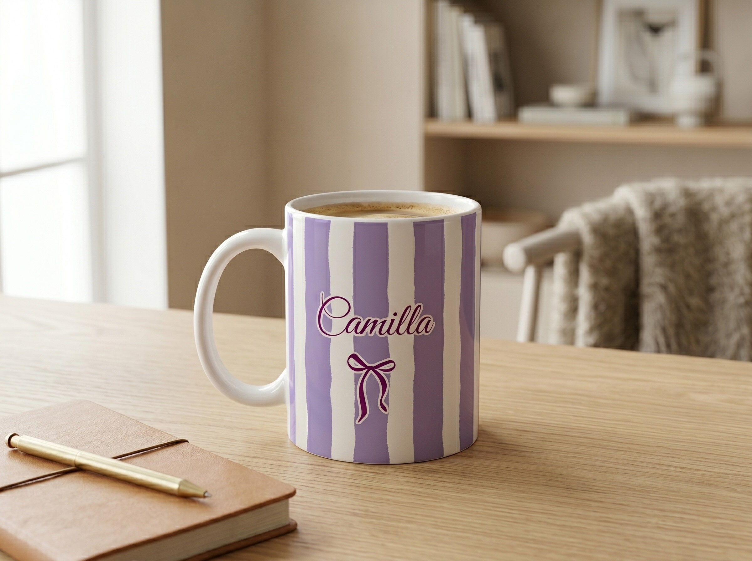 Tasse mit eigenem Design – Streifen