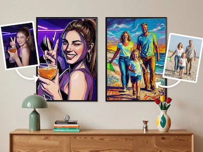 Fotoposter mit KI Druck
