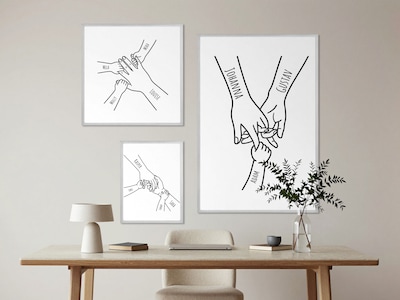 Personlig plakat - Hånd i hånd