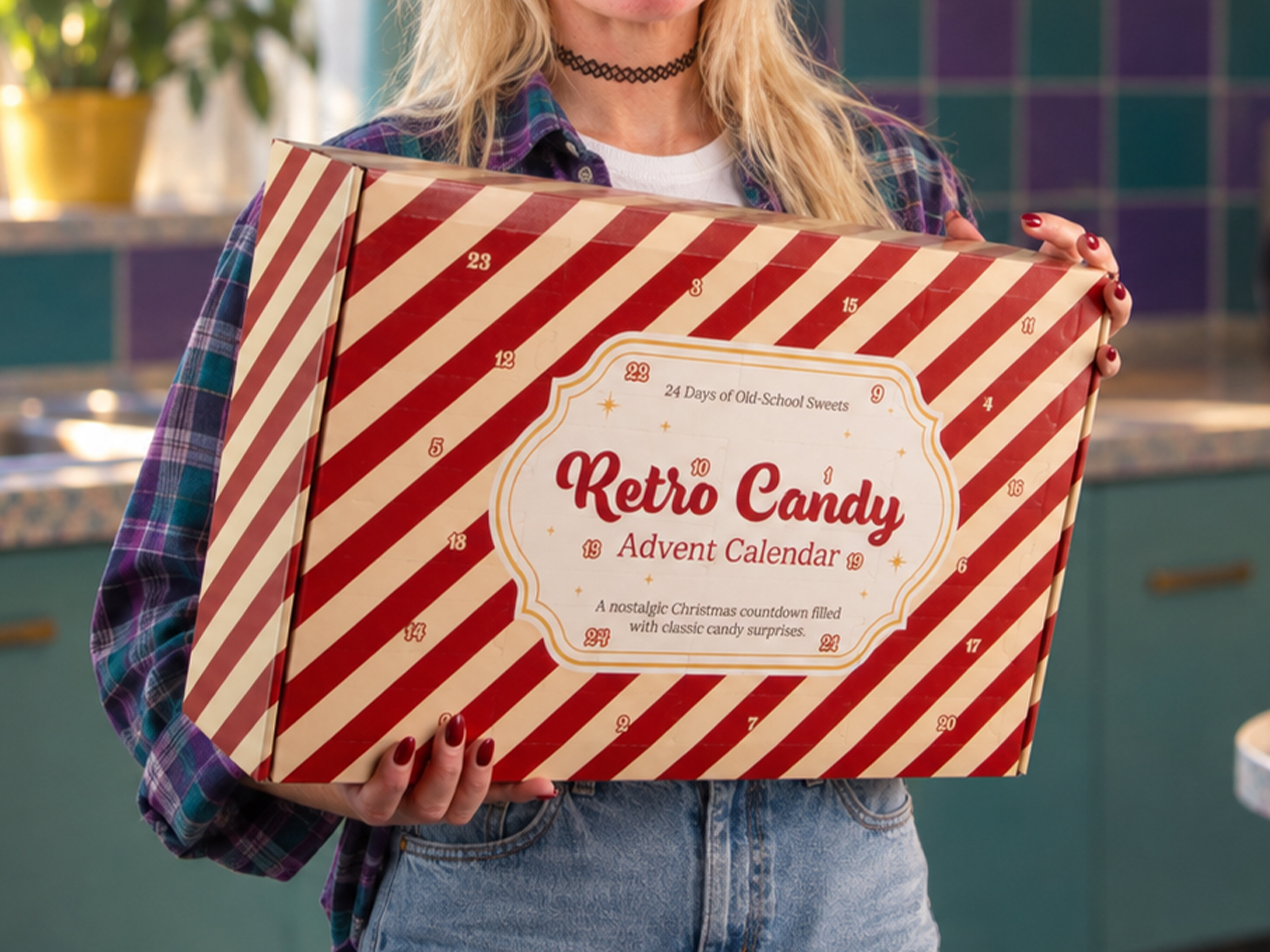 Retro-Süßigkeiten-Adventskalender