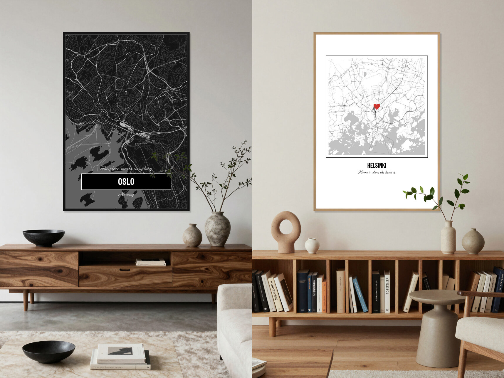 Personlig plakat med bykort