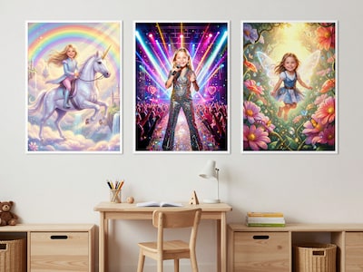 Fotoposter med AI-tryck - Barnmotiv
