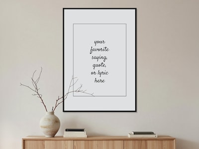 Personlig plakat med tekst