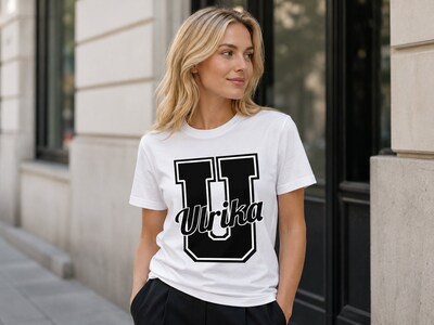 Premium T-shirt med egen text