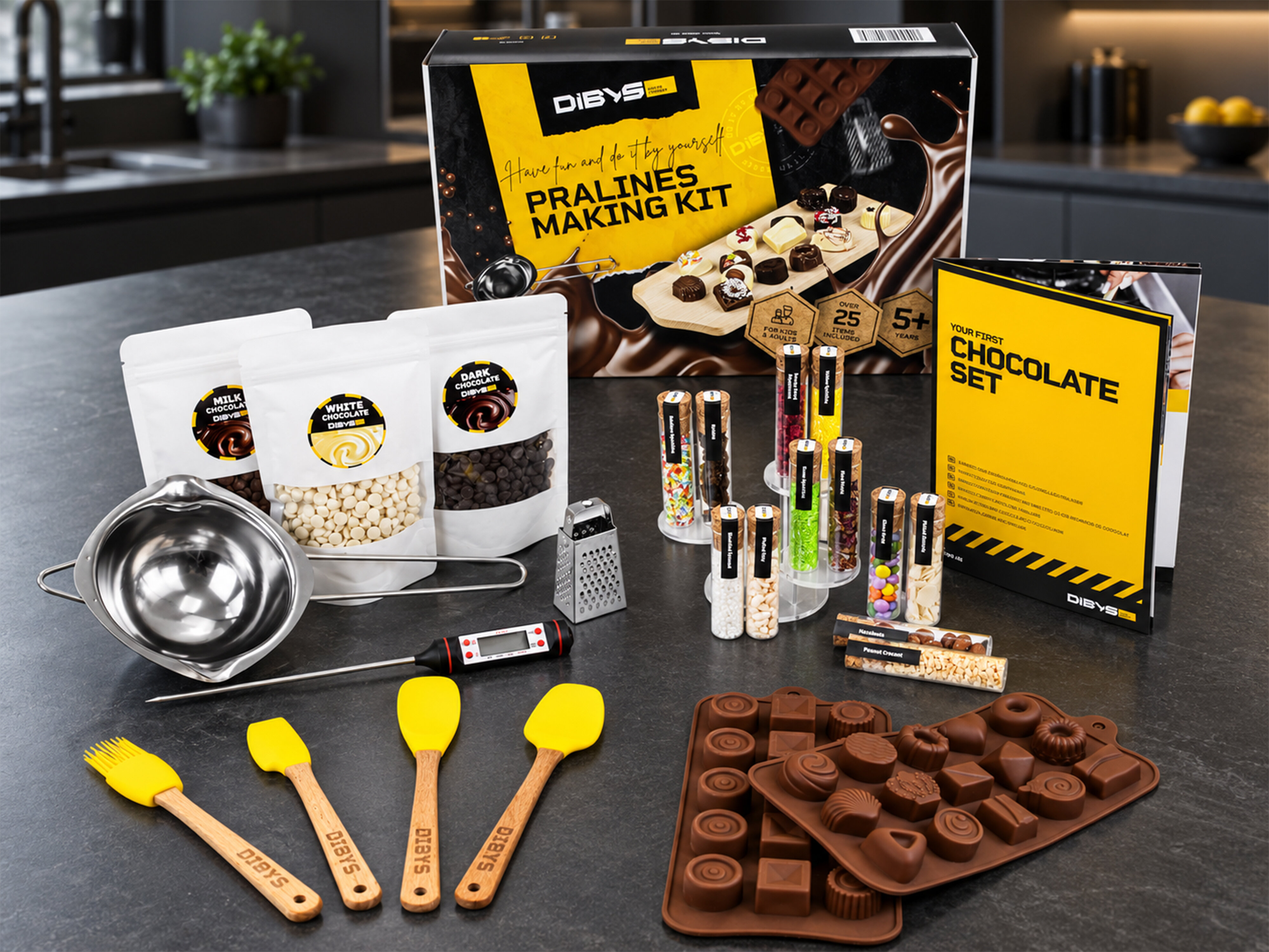 DIY-sæt til chokoladepraliner