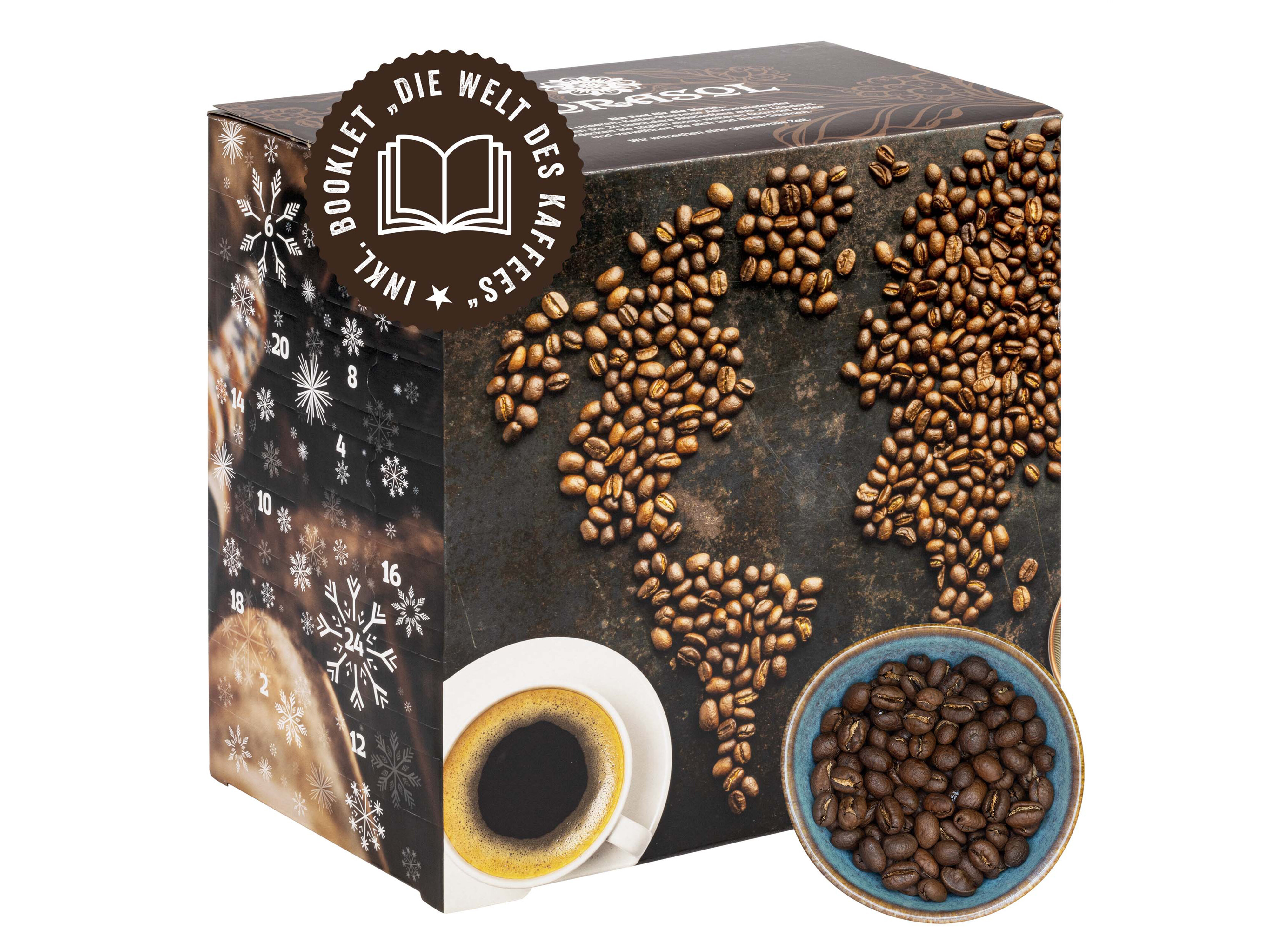 Corasol kaffekalender med kaffebönor