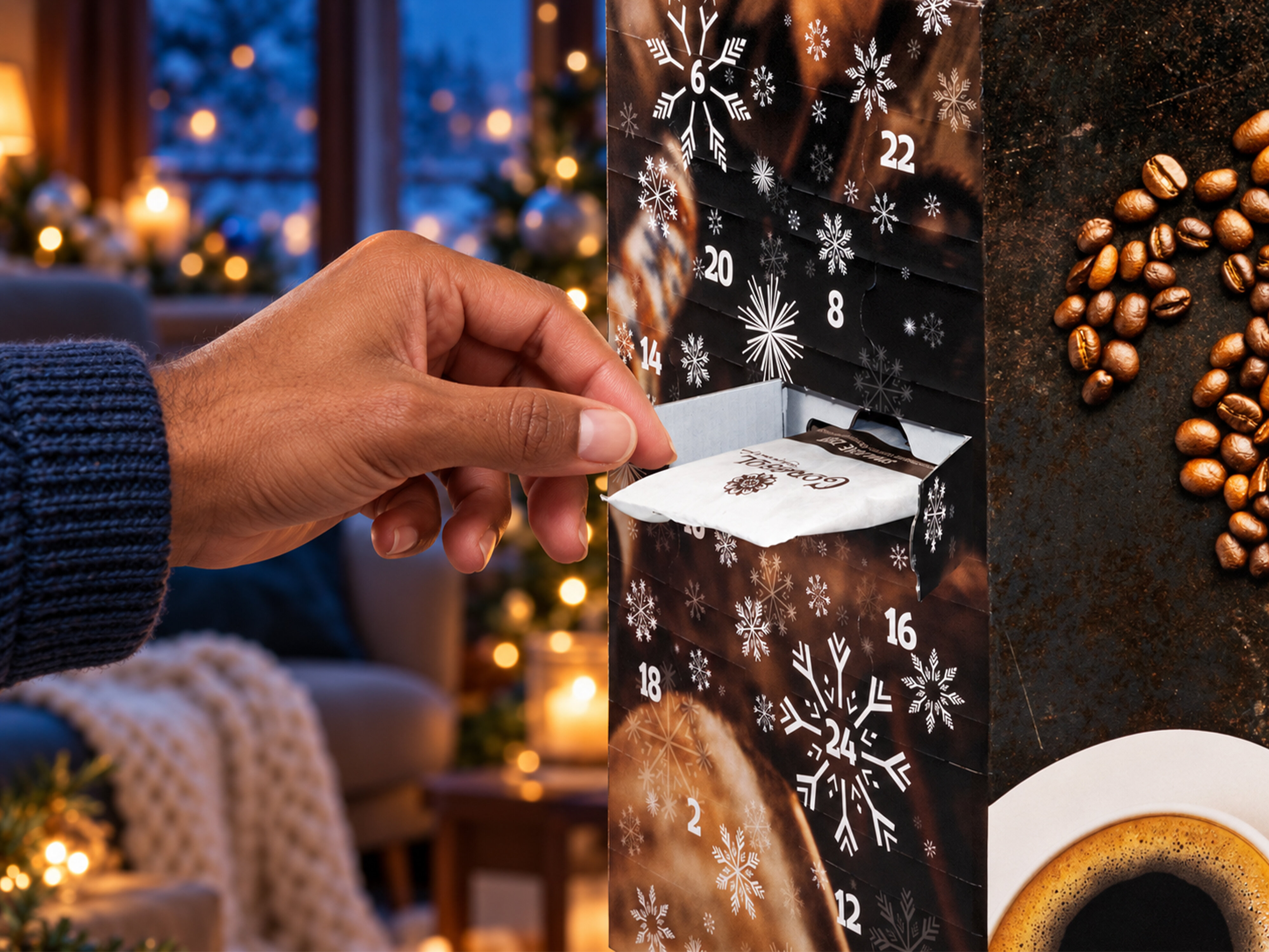 Corasol kaffekalender med malet kaffe