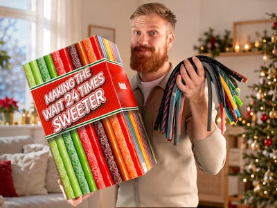 Adventskalender med godisremmar