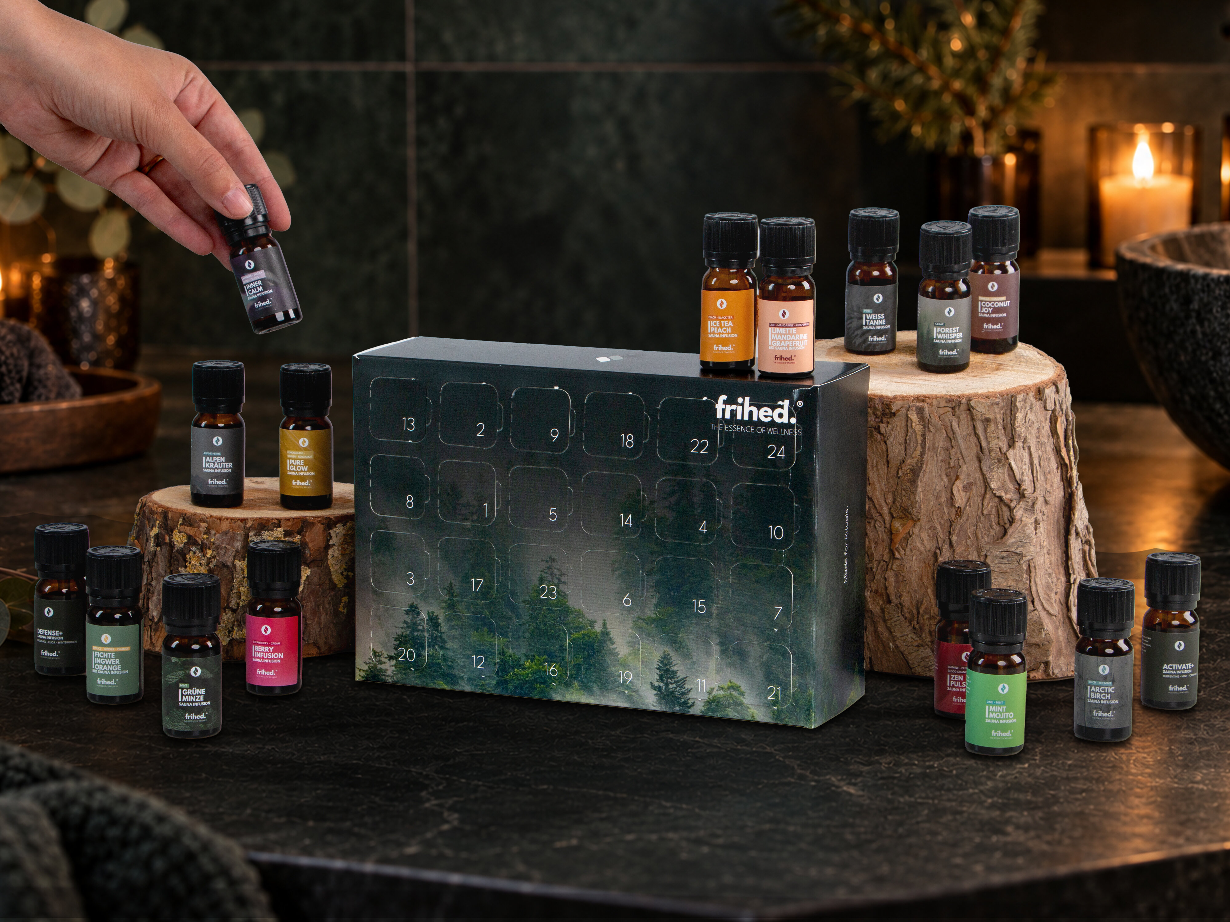 Adventskalender med bastudofter