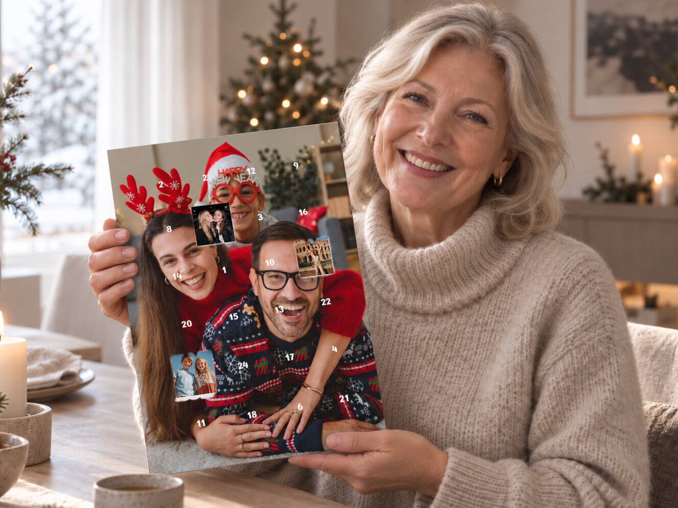 Personlig adventskalender med 24 foton
