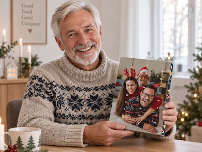 Personlig julekalender med eget foto og godteri