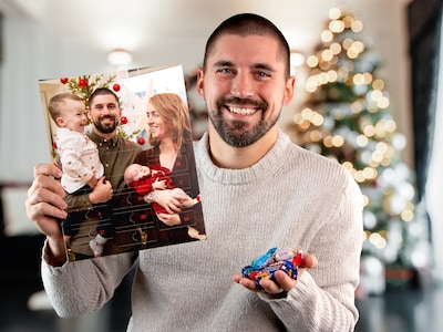 Personalisierter Adventskalender mit Foto & Süßigkeiten