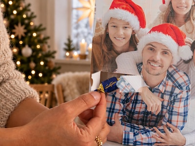 Personlig julekalender med eget foto og godteri