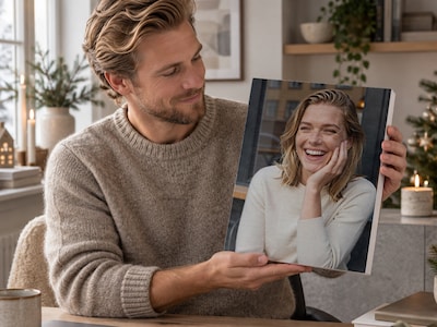 Personlig julekalender med eget foto og godteri
