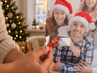 Personlig julekalender med eget foto og godteri