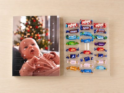 Personalisierter Adventskalender mit Foto & Süßigkeiten