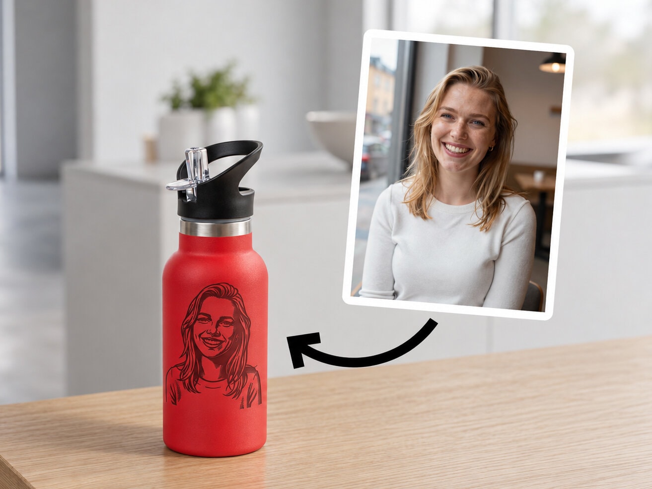 Thermoflasche mit Trinkauslauf 355 ml - Eigenes Foto