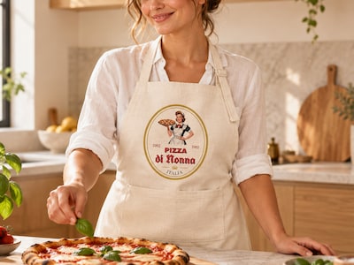 Forklæde med eget foto – Pizzadesign