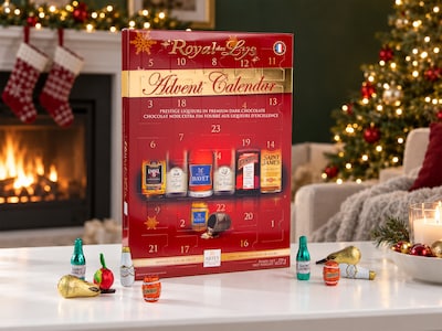Adventskalender mit alkoholgefüllter Schokolade - Royal des Lys