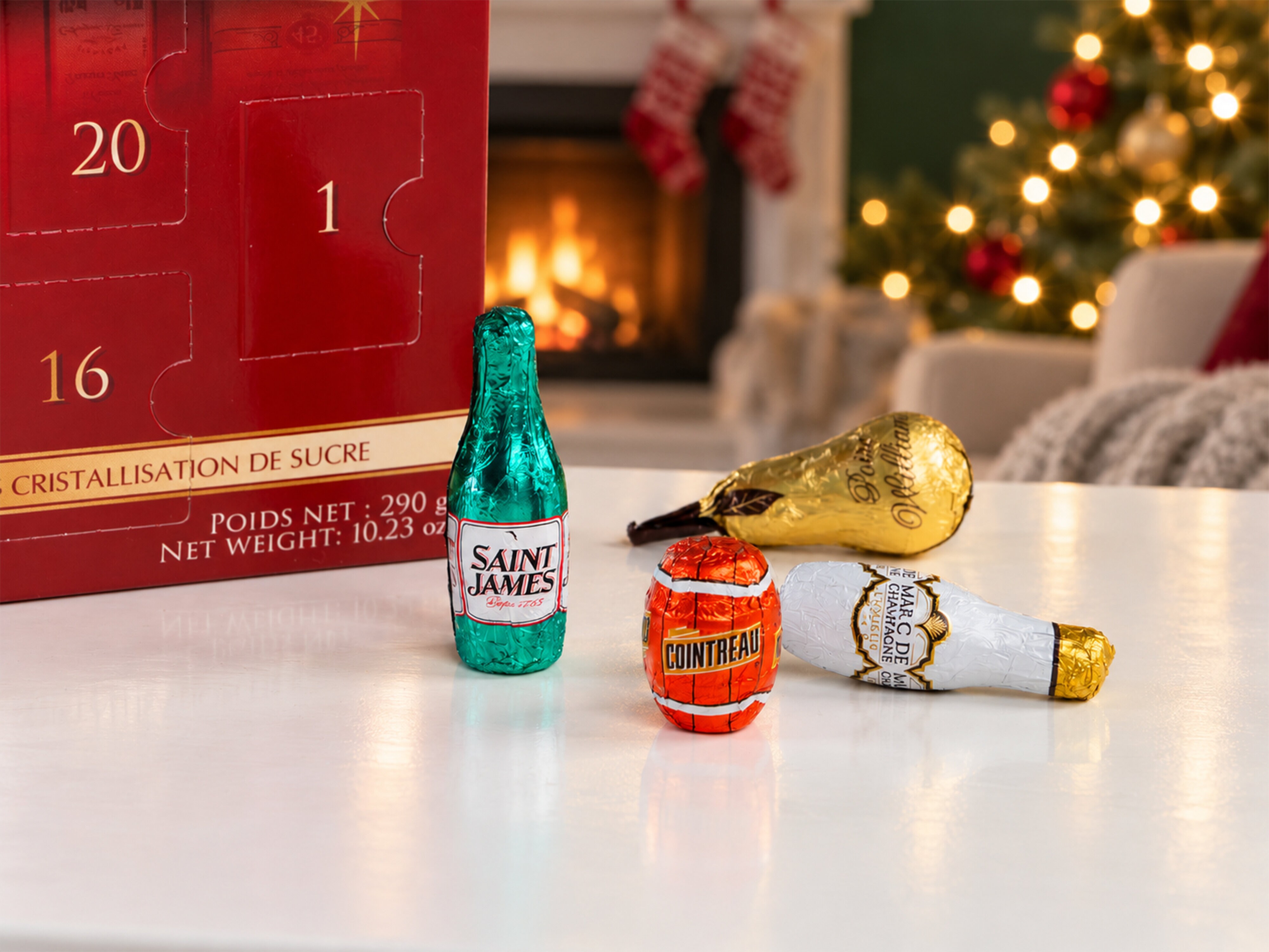 Adventskalender mit alkoholgefüllter Schokolade - Royal des Lys