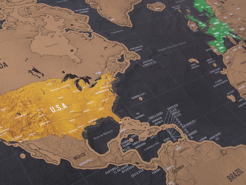 Scratch Map Deluxe | Detaljert skrapekart